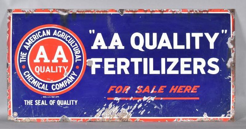 "AA Quality" Fertilizers Porcelain Sign (1 of 5)