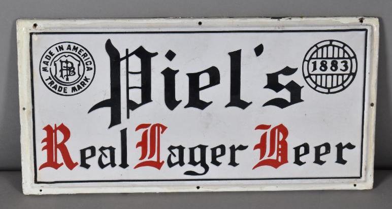 Piel's Real Lager Beer Porcelain Sign (1 of 2)