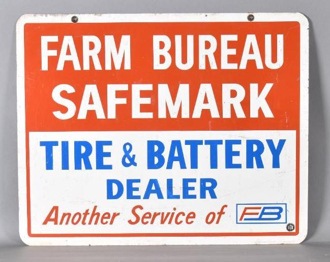 Farm Bureau Safemark Tire & Battery Dealer Metal Sign (1 of 5)