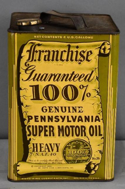 Franchise Pennsylvania Super Motor Oil Two-Gallon Can (1 of 3)