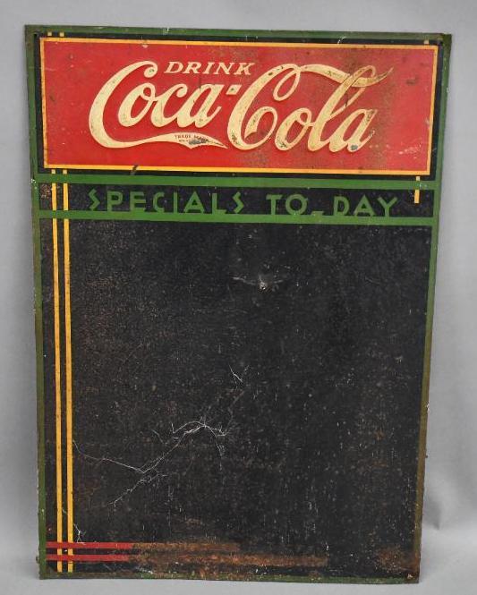 Drink Coca-Cola "Special To-Day" Metal Menu Board Sign (1 of 2)