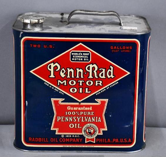 Penn-Rad Motor Oil Two Gallon Can (1 of 3)