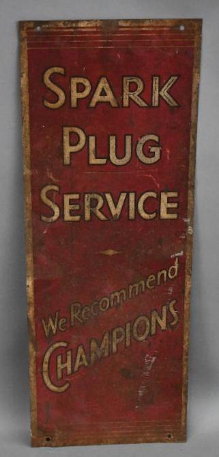 Champion Spark Plug Service Metal Sign (1 of 2)