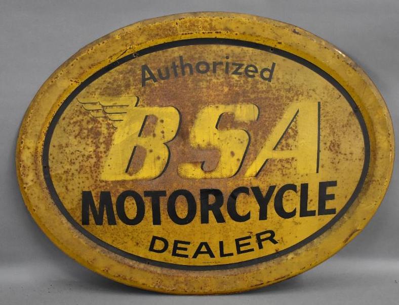 BSA Motorcycle Authorized Dealer Metal Sign (1 of 3)