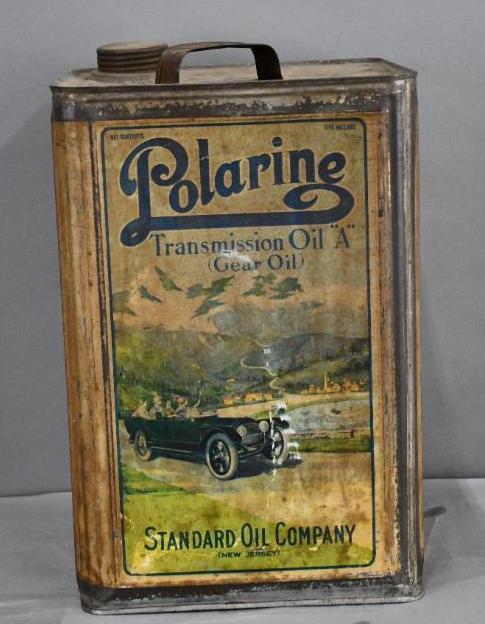Standard Oil of New Jersey Polarine Trans Oil Metal Can (1 of 3)