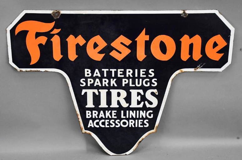 Firestone Batteries, Spark Plugs, Tires Brake Porcelain
