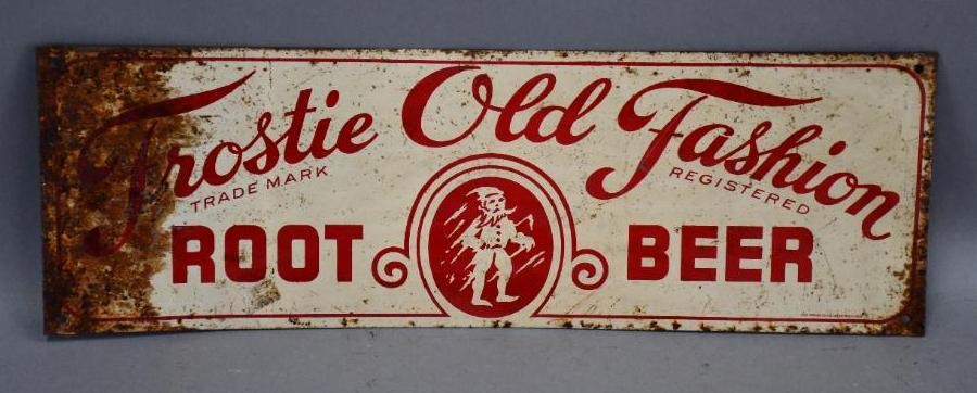 Frostie Old Fashion Root Beer w/Logo Metal Tacker Sign (1 of 3)
