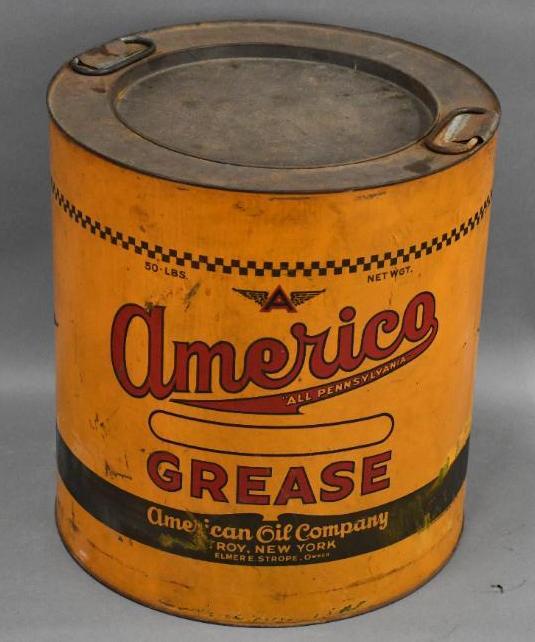 Americo Grease 50 Pound Round Metal Can (1 of 3)