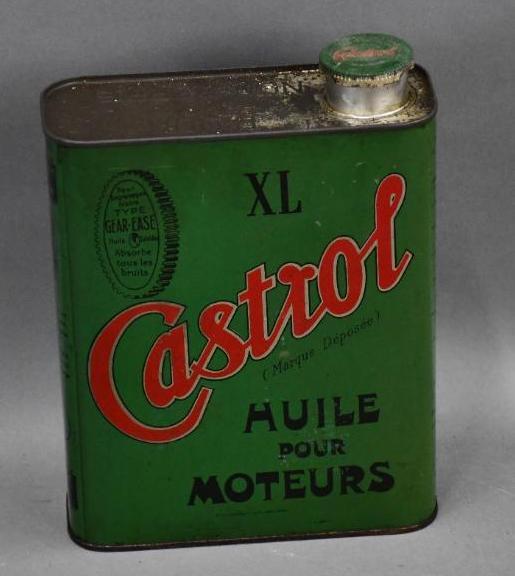 Castrol Motor Oil One Liter Metal Flat Can (1 of 3)