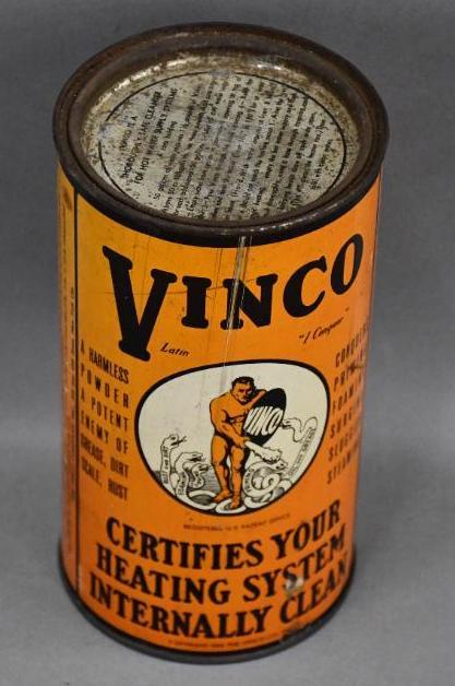 Vinco Heating System Clean Metal Can w/Logo (1 of 3)