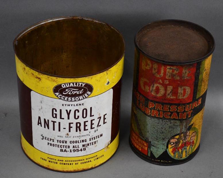 Pep Boys Ten Pound Grease & Ford One Gallon Anti-Freeze (1 of 3)