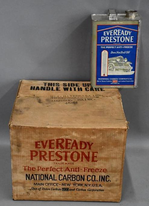 6-Eveready Prestone One Gallon Rectangle Metal Cans in (1 of 4)