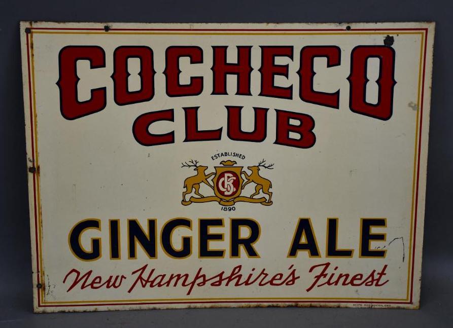 Cocheco Club Ginger Ale New Hampshire Finest Metal Sign (1 of 3)