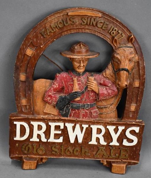 Drewrys Old Stock Ale w/Logo Heavy Composite Sign (1 of 2)