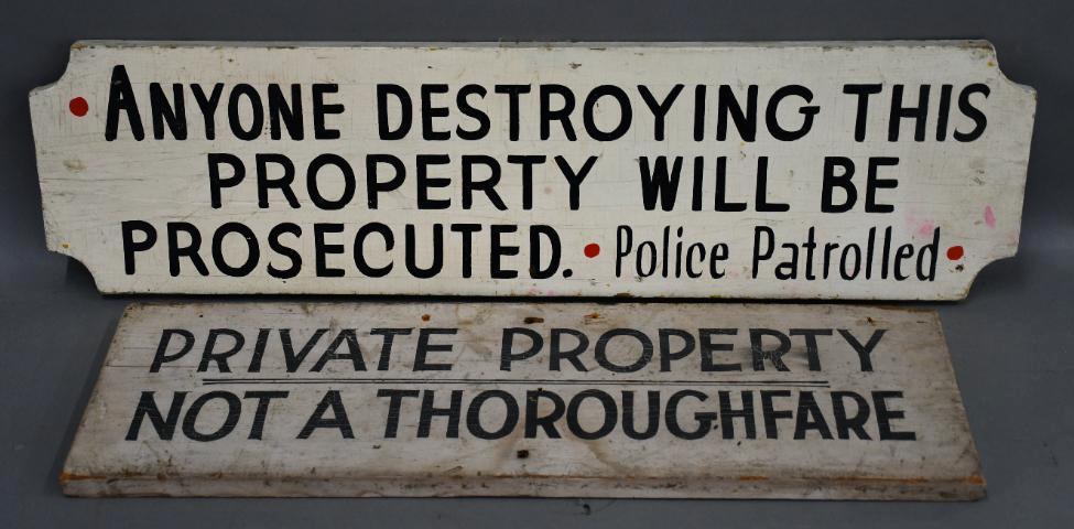2-Wood Signs Private Property & other (1 of 1)