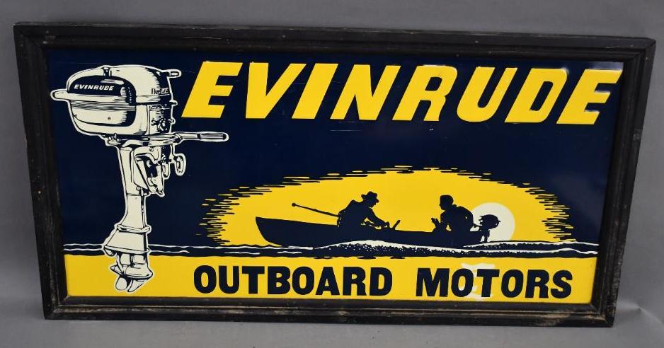 Reproduction Evinrude Outboard Motors Metal Sign (1 of 3)