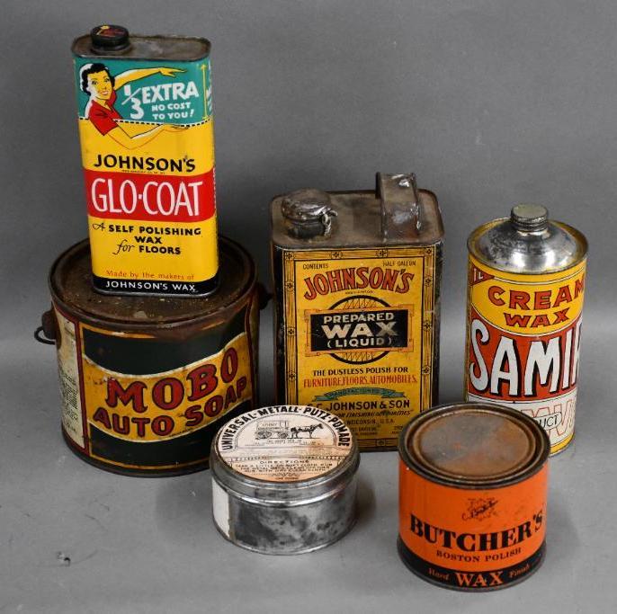 6-Different Metal Auto Related Cans (1 of 3)