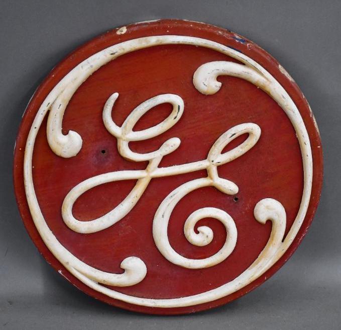 Ge (general Electric) Cast Aluminum Sign