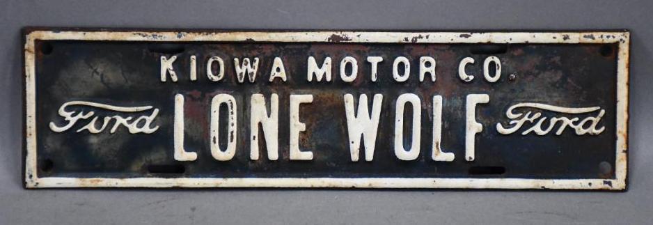 Ford Lone Wolf Kiowa Motor Co. Metal Attachment (1 of 2)