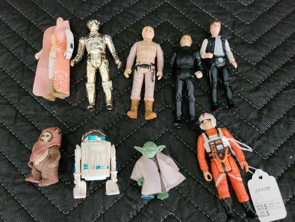 Lot of 9 Vintage Star Wars Figures Luke Skywalker Leia (1 of 4)