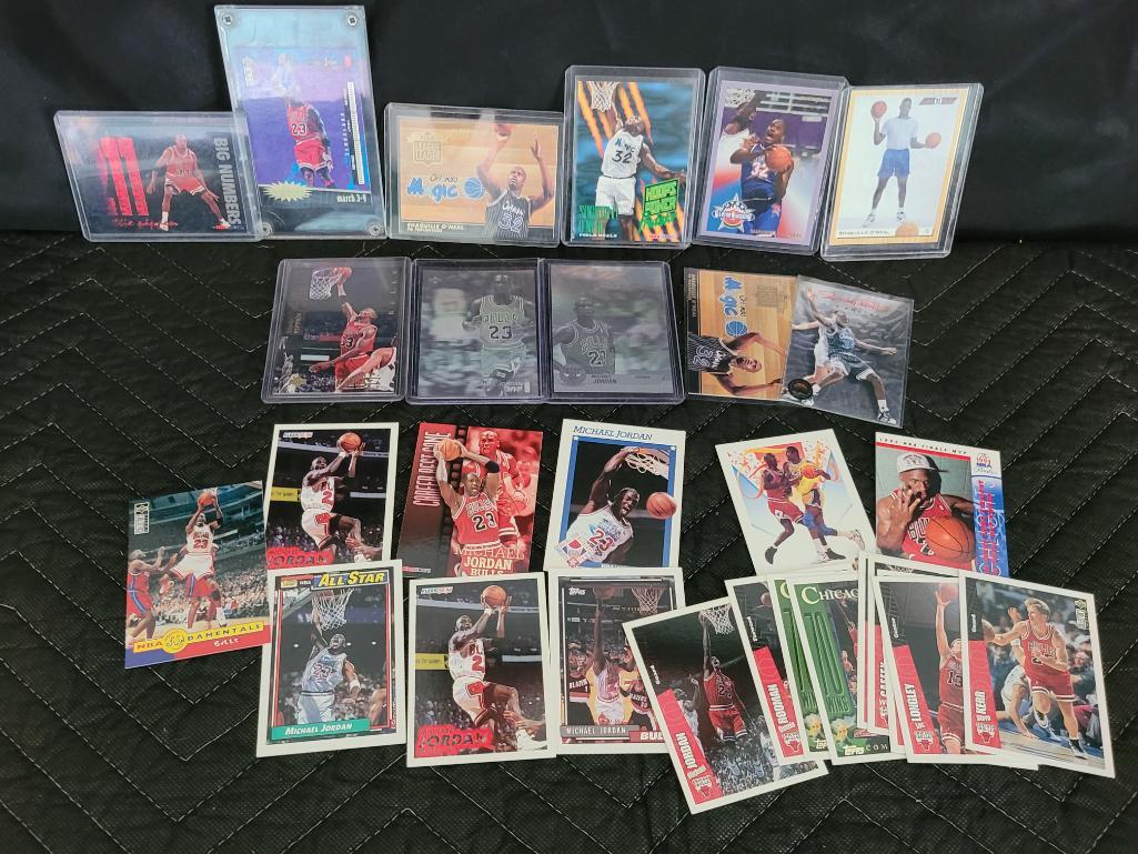 NBA Basketball Card Lot Shaquille Oneal Michael Jordan