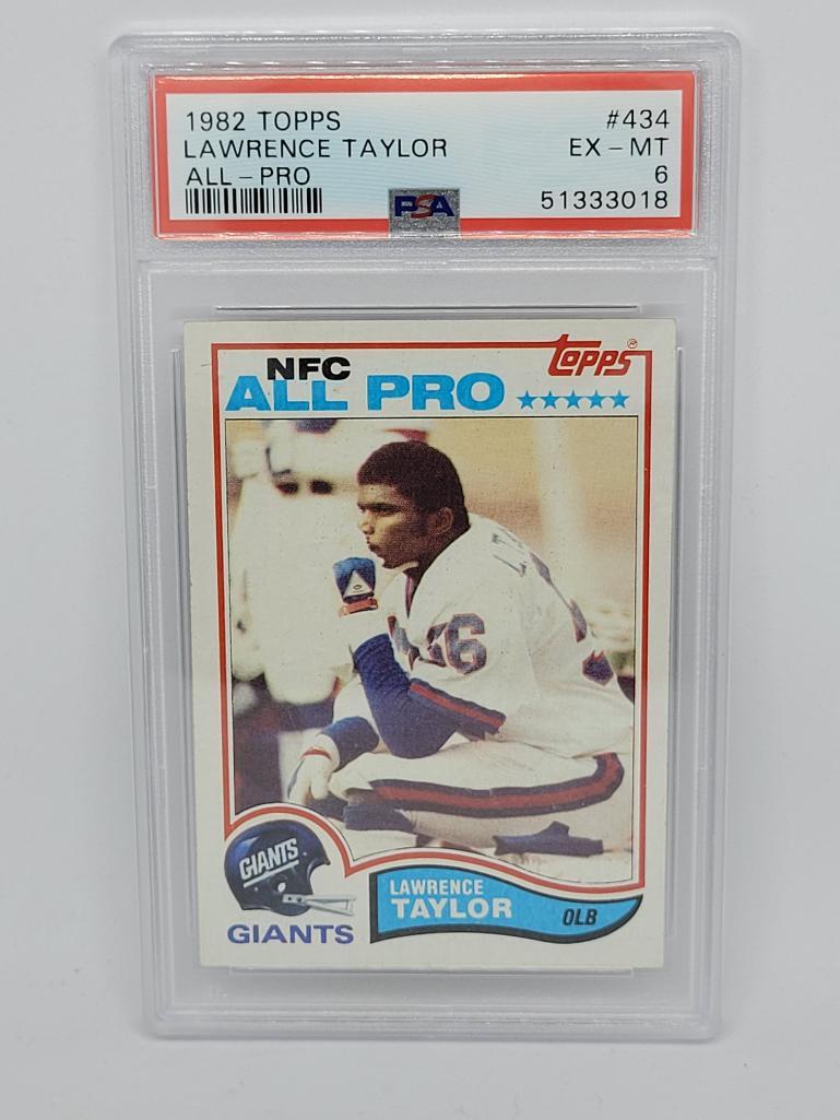 1982 Topps Lawrence Taylor NFL Rookie Card PSA 6 EX (1 of 2)
