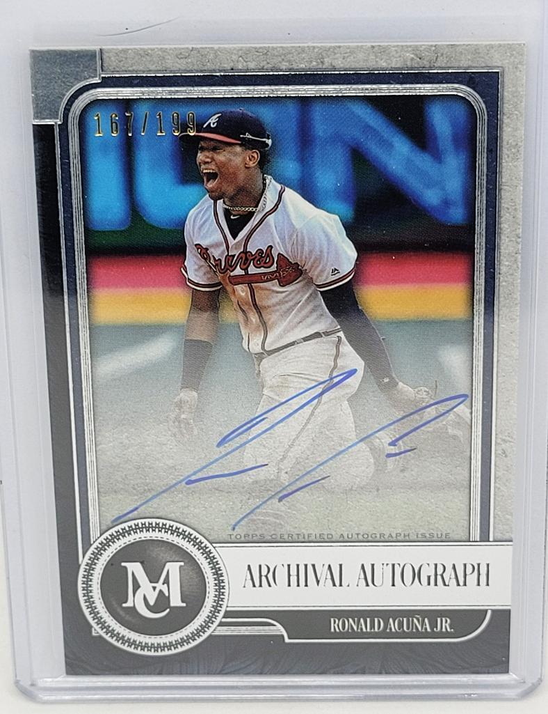 2019 Topps Archival Autograph Ronald Acuna Jr #d to 199 (1 of 4)