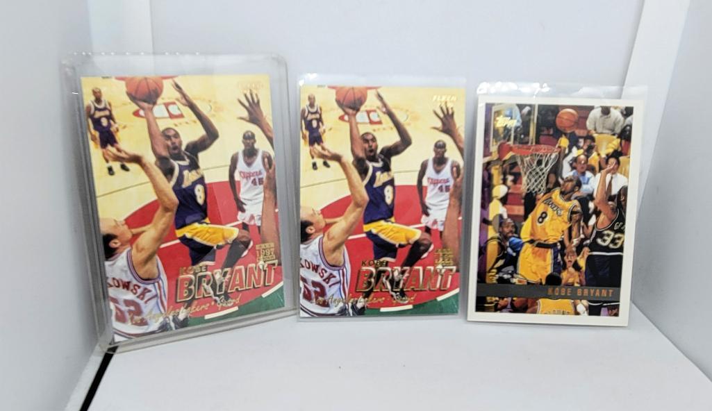 Lot of 3 Kobe Bryant NBA Basketball Cards LA Lakers (1 of 2)