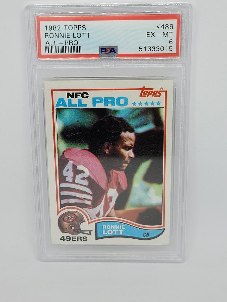 1982 Topps Ronnie Lott NFL Rookie Card PSA 6 Ex/Near (1 of 2)