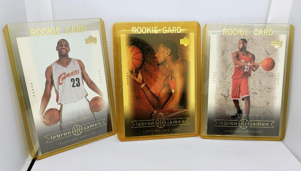 Lot of 3 Upper Deck Lebron James NBA Rookie Cards (1 of 4)