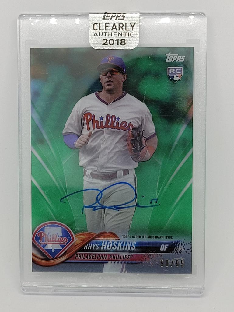 2018 Topps Clearly Authentic Rhys Hoskins Autographed (1 of 5)