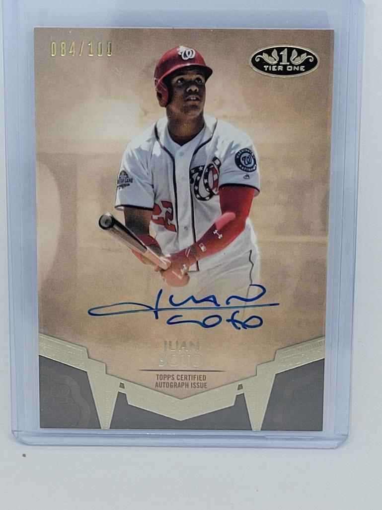 2019 Topps Tier One Juan Soto Autographed MLB Baseball (1 of 4)