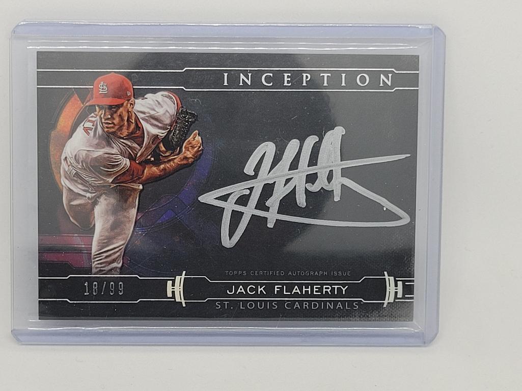 Jack Flaherty Topps Inception Autographed MLB Baseball (1 of 2)