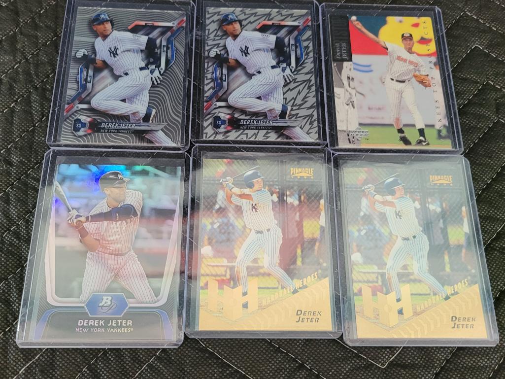 Lot of 6 Derek Jeter MLB Baseball Cards w/ Rookies (1 of 4)