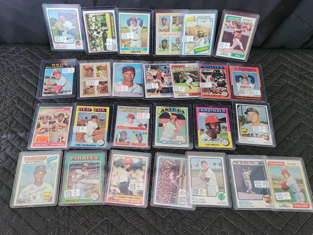 Lot of 26 MLB 70s/80s Star Cards Pete Rose Bench Nolan (1 of 6)