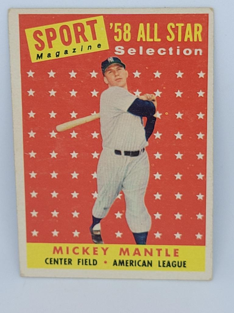 1958 Topps Mickey Mantle All Star #487 Baseball Card (1 of 3)