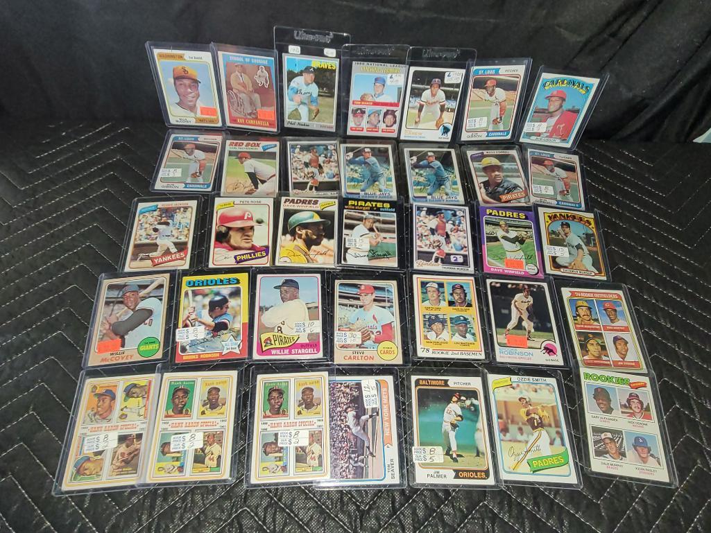 Lot of 35 Topps Baseball Cards 70s/80s w/ Stars Munson (1 of 6)