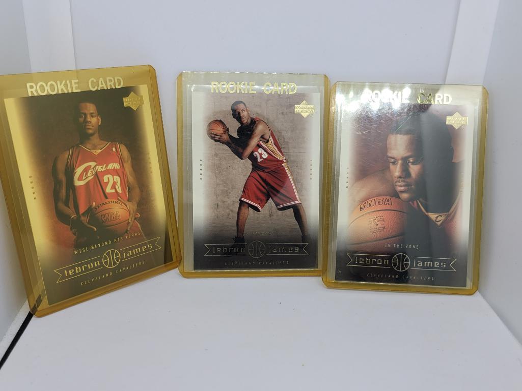 Lot of 3 2003 Upper Deck Lebron James Rookie Cards (1 of 5)
