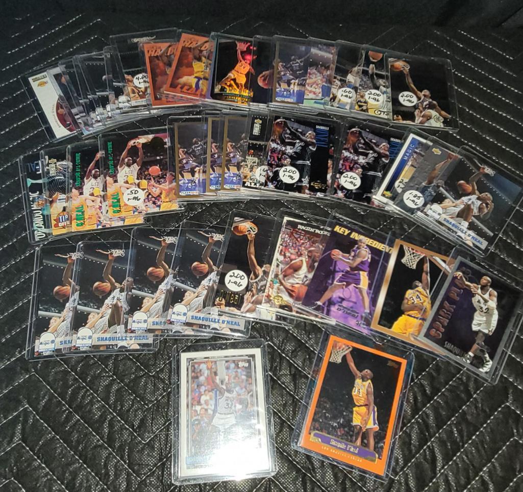 Lot of 40 Shaquille ONeal NBA Cards w/ Rookies Inserts (1 of 7)