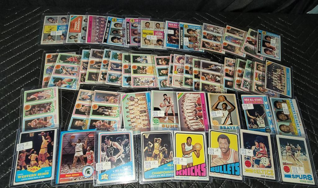 Lot of 50 70s/80s NBA Cards Kareem Magic HOF Stars (1 of 7)