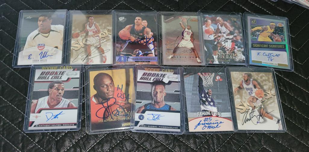 Lot of 11 NBA Autographed Basketball Cards Autographics (1 of 6)