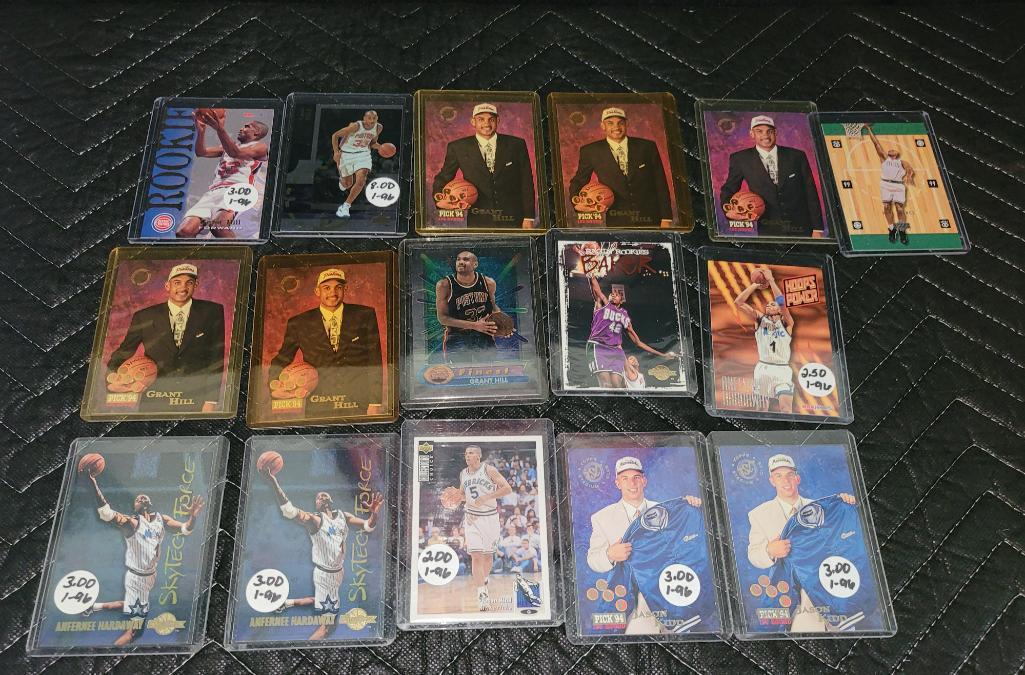 Lot of 16 NBA Cards Rookies Grant Hill Jason Kid Paul (1 of 5)