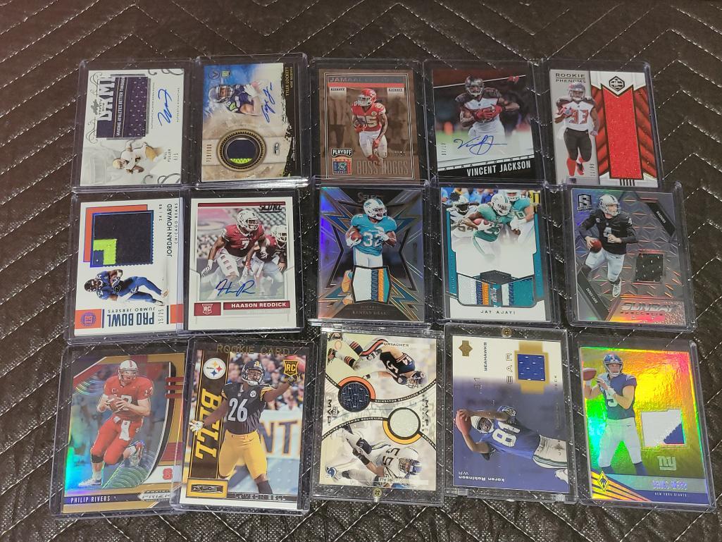 Lot of 15 NFL Cards Autographs Numbered SP Patch (1 of 6)