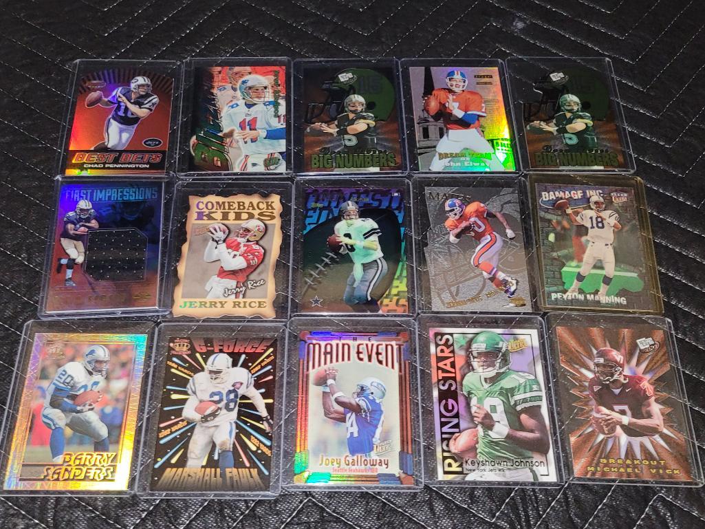 Lot of 15 NFL Star Cards Inserts Elway Manning Jerry (1 of 5)