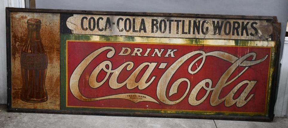 Large Drink Coca-Cola "Coca-Cola Bottling Works" Metal (1 of 4)