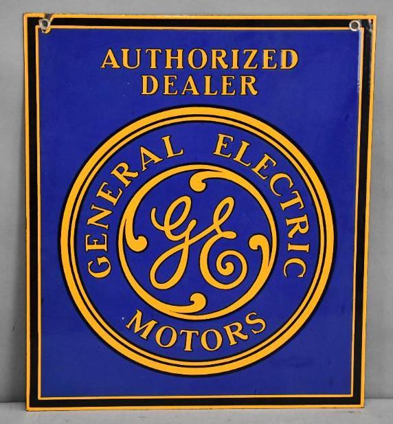 General Electric Motors Authorized Dealer Porcelain (1 of 2)