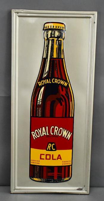 Royal Crown Cola w/Bottle Metal Sign (1 of 3)