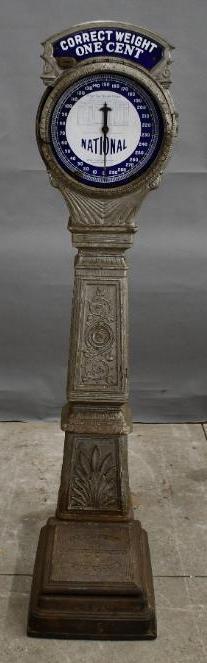 National Automatic Weighing Machine Ornate Cast Iron (1 of 5)