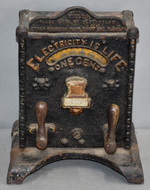 The Mills "Electricity is Life" One Cent Coin-Operated (1 of 5)