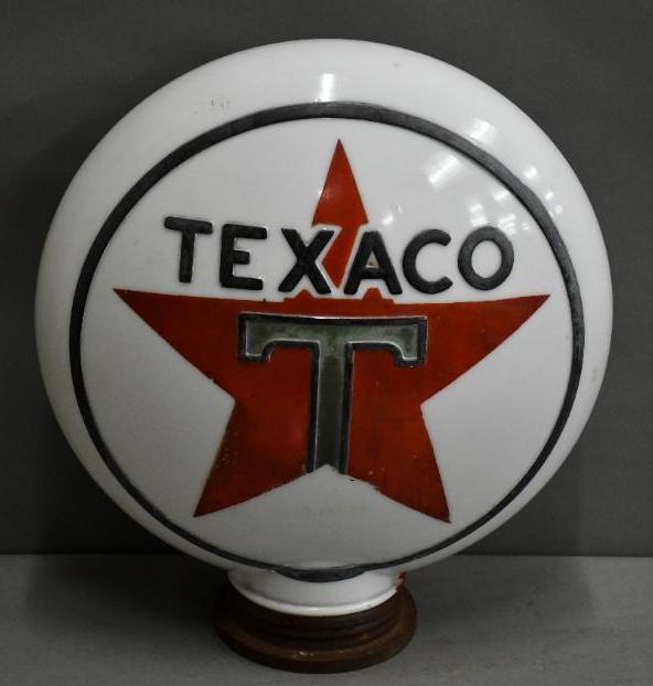 Texaco Star Logo OPC Milk Glass Globe (1 of 3)